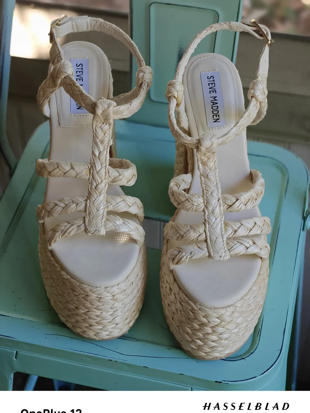 Steve Madden Natural Braided Platform Sandals